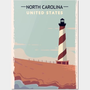 north carolina Posters and Art